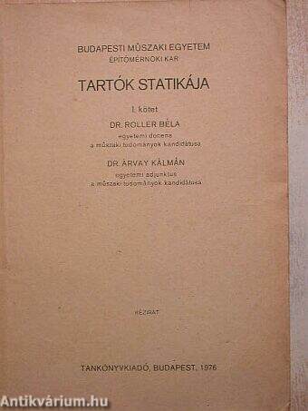 Tartók statikája I.