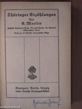 Thüringer Erzählungen (Gótbetűs)