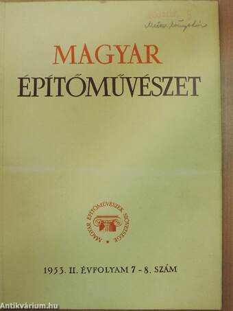 Magyar Építőművészet 1953/7-8.