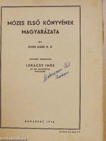 Mózes első könyvének magyarázata