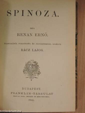 Az angol restauratio vigjátékirói/Spinoza/Konovalov/Zalán futása/Vojtina levelei öcscséhez/Jolán esküvője/Romeo és Julia