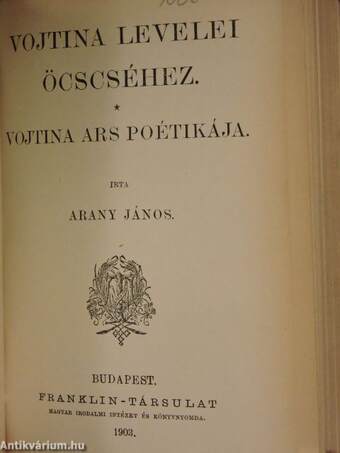 Az angol restauratio vigjátékirói/Spinoza/Konovalov/Zalán futása/Vojtina levelei öcscséhez/Jolán esküvője/Romeo és Julia