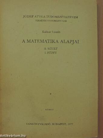 A matematika alapjai II/1. (töredék)