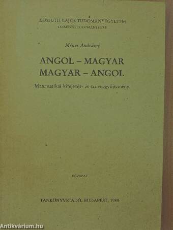 Angol-magyar/magyar-angol matematikai kifejezés- és szöveggyűjtemény