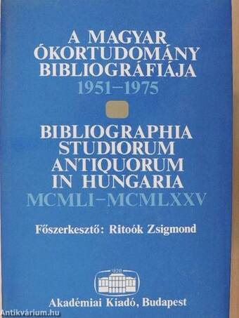 A magyar ókortudomány bibliográfiája 1951-1975