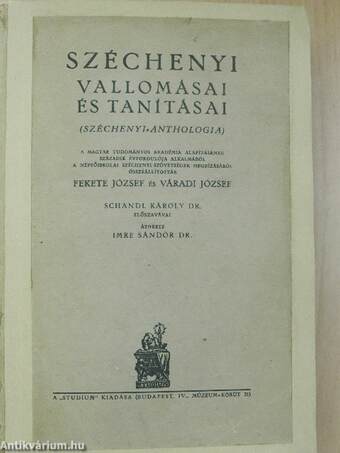 Széchenyi vallomásai és tanításai