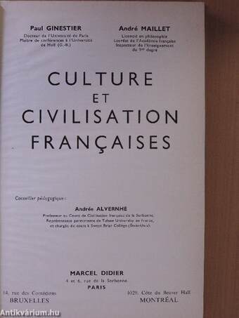 Culture et civilisation francaises