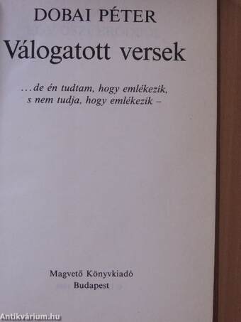 Válogatott versek