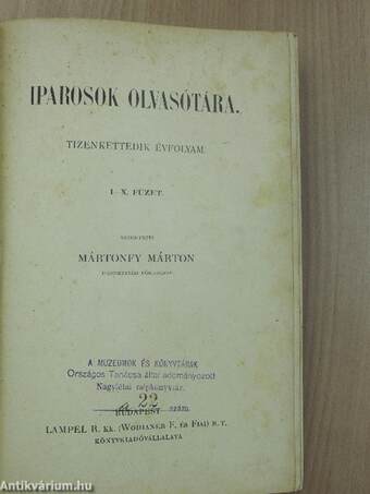 Iparosok olvasótára 1906. (nem teljes évfolyam)