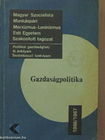 Gazdaságpolitika 1986/1987