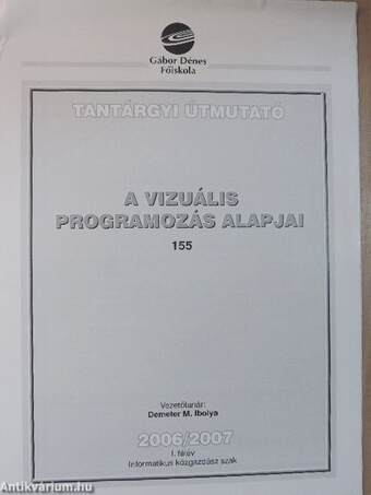 A vizuális programozás alapjai