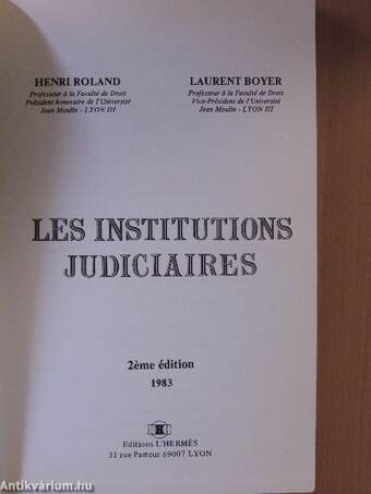 Les institutions judiciaires