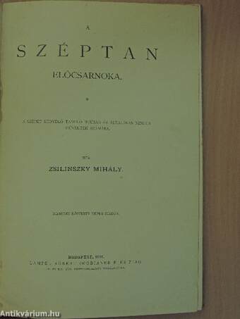 A széptan előcsarnoka