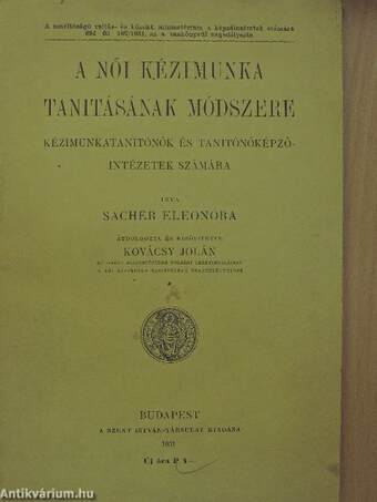 A női kézimunka tanitásának módszere