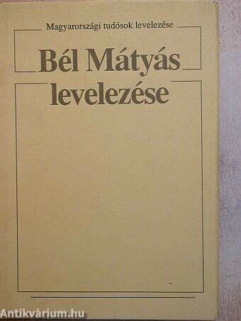 Bél Mátyás levelezése