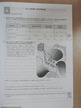 Történelem I. témazáró feladatlapok