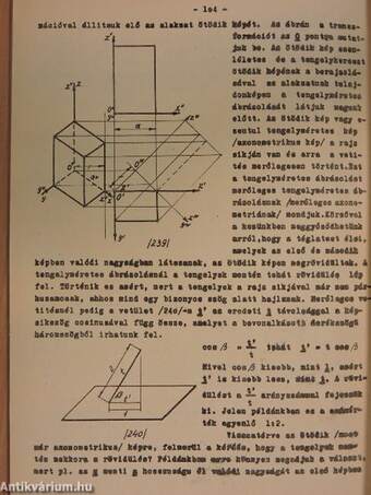 A műszaki ábrázolás geometriája