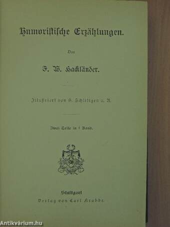 Humoristische Erzählungen I-II. (gótbetűs)