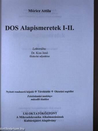 DOS alapismeretek I-II.