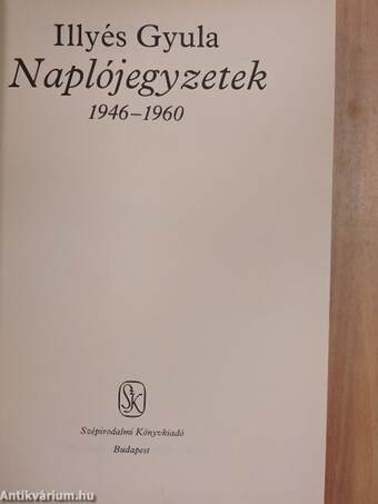 Naplójegyzetek 1946-1960