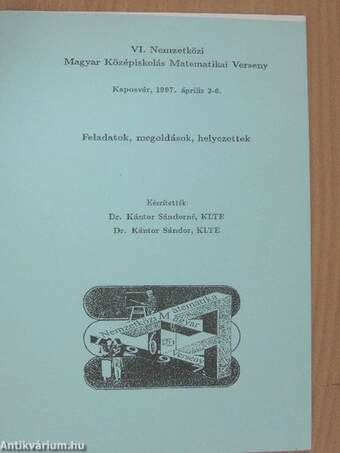 VI. Nemzetközi Magyar Középiskolás Matematikai Verseny