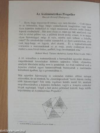 A XIX. Nagy Károly Matematikai Diáktalálkozó előadáskivonatai