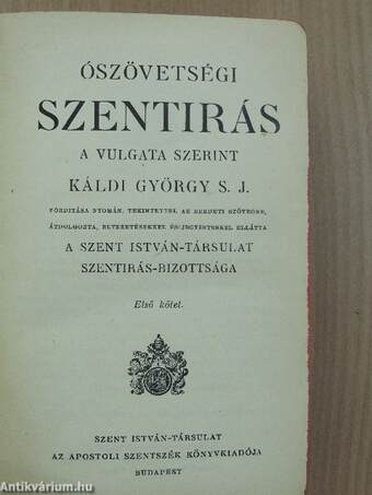 Ószövetségi Szentirás I-III.