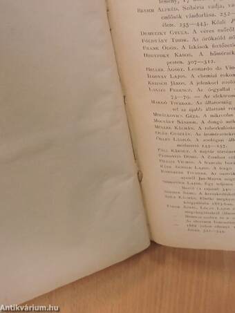 Természettudományi Közlöny 1883. január-december/Névjegyzék és tárgymutató a K. M. Természettudományi Társulat 1841-től-1883-ig megjelent folyóiratához