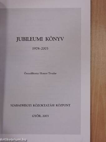 Jubileumi könyv 1978-2003