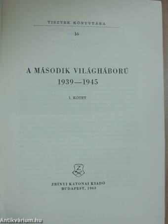 A második világháború 1939-1945 I-II./Térképei