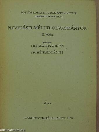 Neveléselméleti olvasmányok II.