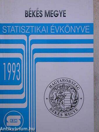 Békés megye statisztikai évkönyve 1993