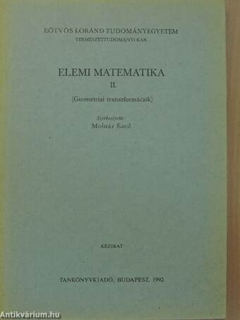 Elemi matematika II.