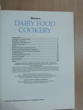 Dairy Food Cookery