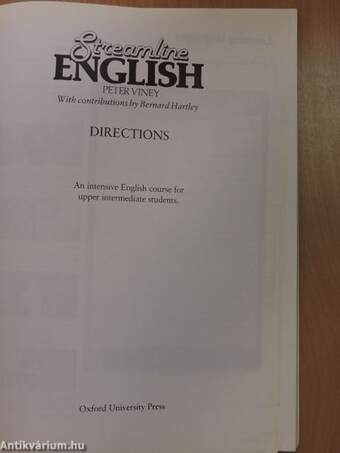 Streamline English Directions