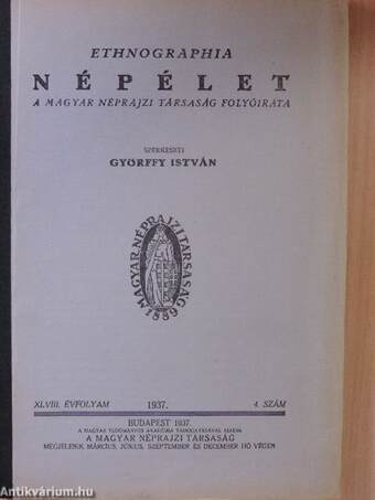 Ethnographia - Népélet 1937/4.