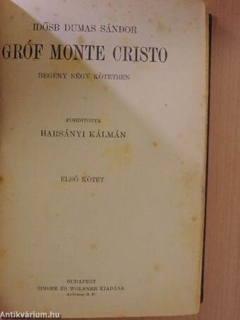 Gróf Monte Cristo I-IV.