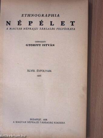 Ethnographia - Népélet 1937/4.