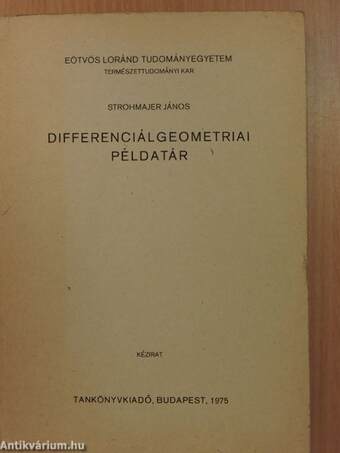 Differenciálgeometriai példatár