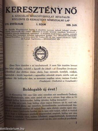 Keresztény Nő 1927-1928. január-december