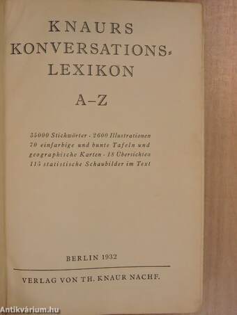 Knaurs konversations-lexikon A-Z