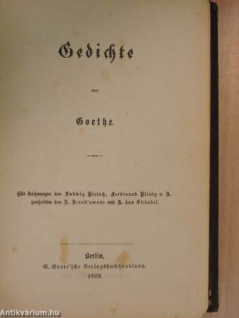 Gedichte von Goethe (gótbetűs)