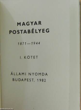 Magyar Postabélyegek I. (minikönyv) (számozott)