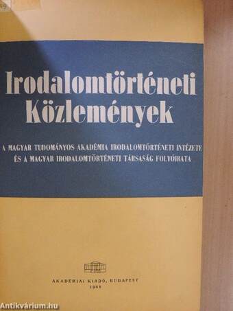 Irodalomtörténeti közlemények 1968/1-6.