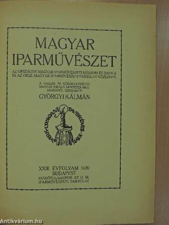 Magyar Iparművészet 1920/8-10.