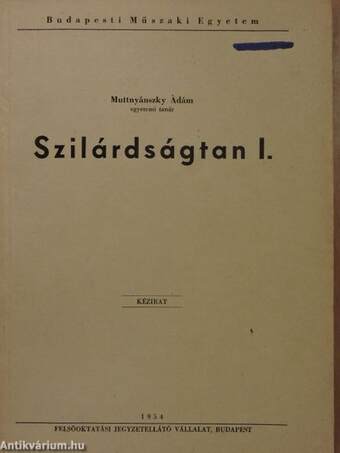 Szilárdságtan I.