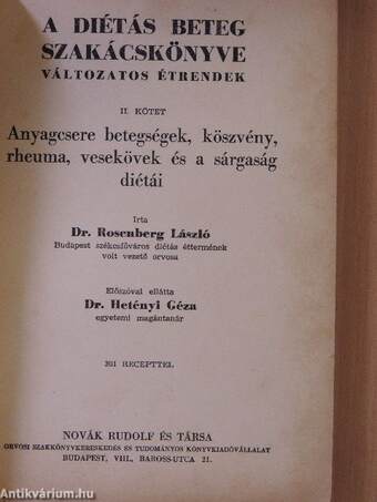 Anyagcsere betegségek, köszvény, rheuma, vesekövek és a sárgaság diétái