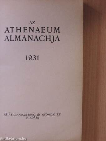 Az Athenaeum almanachja 1931