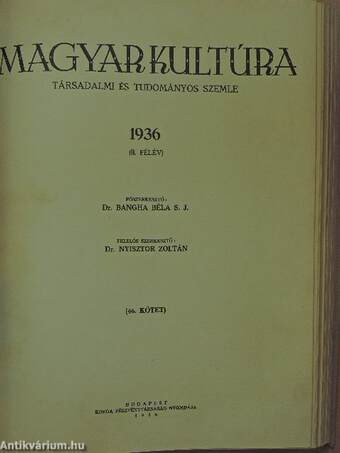 Magyar Kultúra 1936. január-december