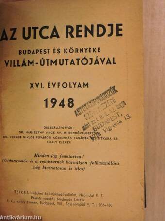 Az utca rendje 1948